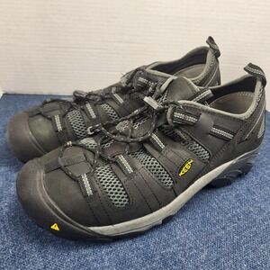 Keen Utility Atlanta Cool II steel toe Mens work shoes 10.5 EE Wide Black Raven